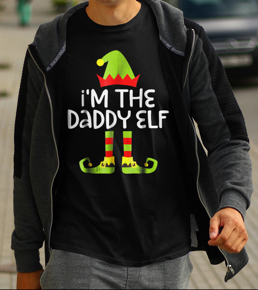 I'm The Daddy Elf Mens Matching Christmas T-Shirt