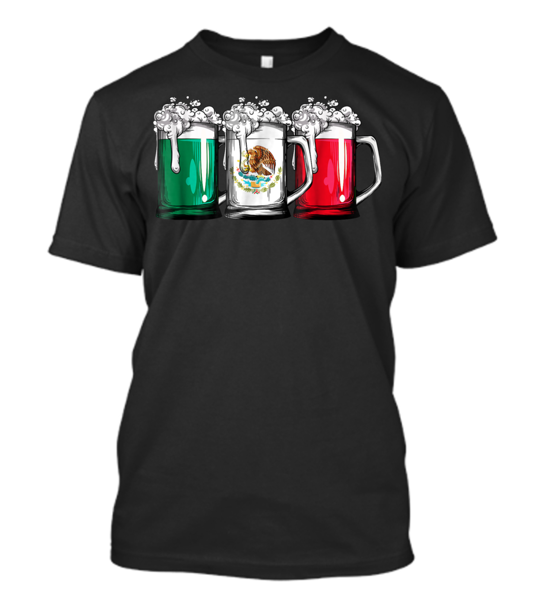 Beer Mug Mexican Flag Cinco De Mayo Celebration Mexico 17 T-Shirt