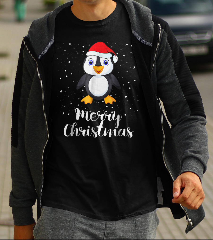 Merry Christmas Penguin Family Group Matching T-Shirt