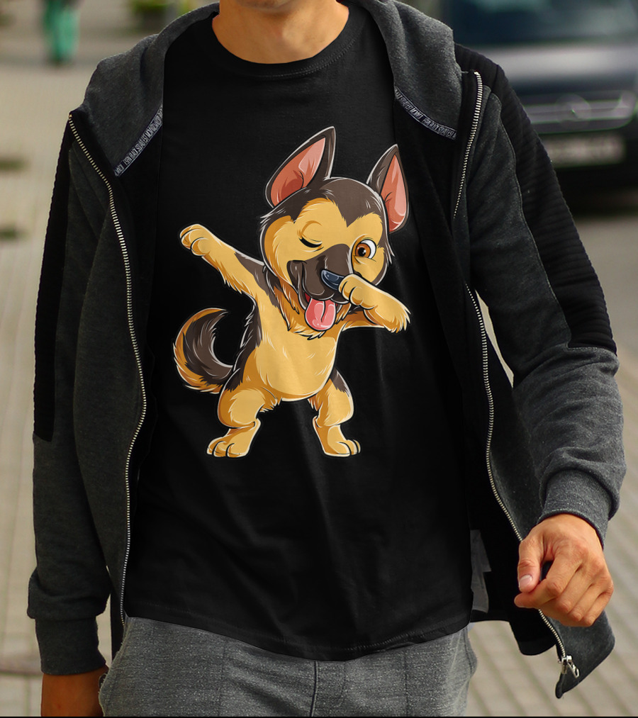 Dabbing German Shepherd Puppy Dance Boys Lover16 T-Shirt