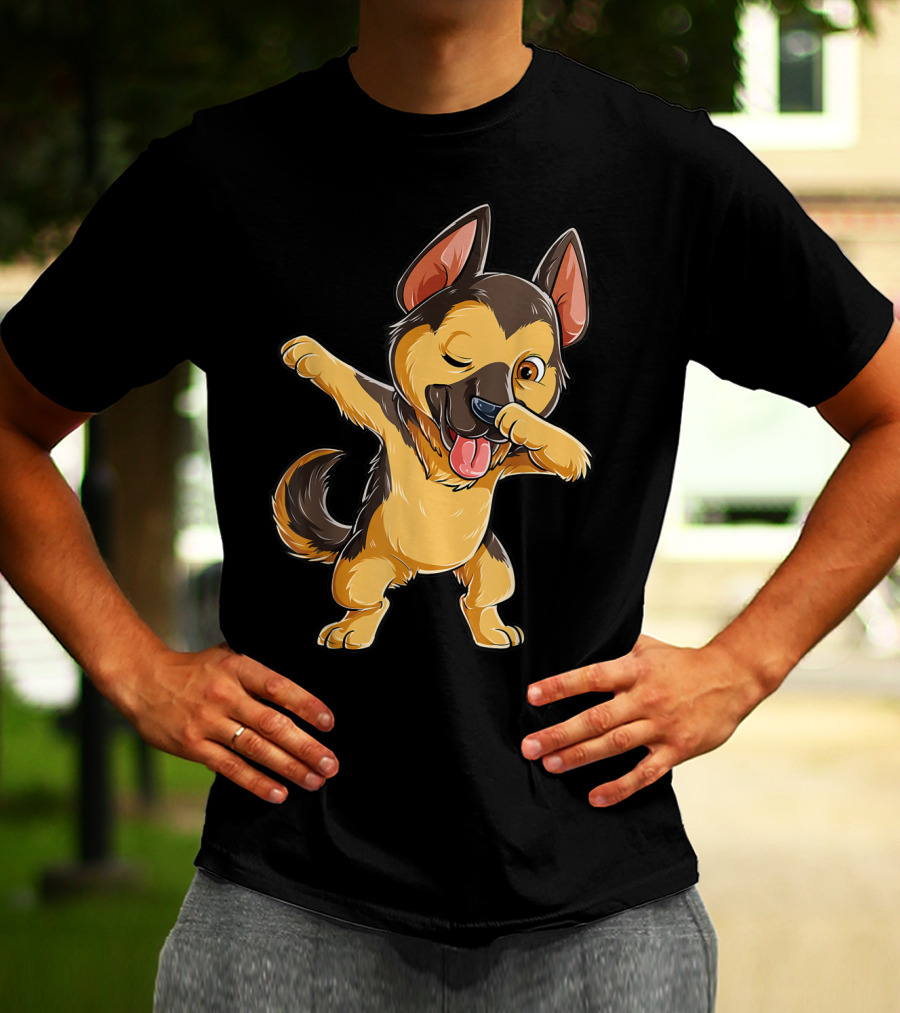 Dabbing German Shepherd Puppy Dance Boys Lover16 T-Shirt