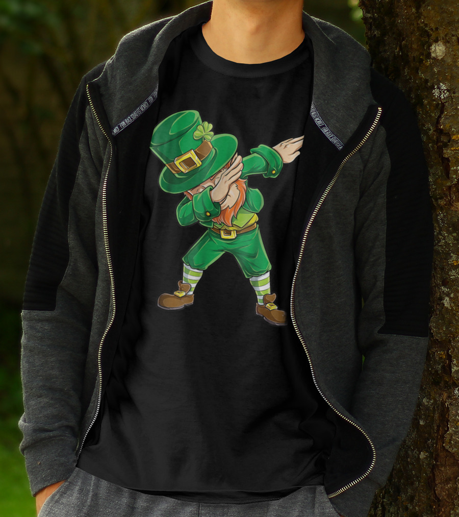 Dabbing Leprechaun St Patricks Day Boys Dab20 Dance Pose T-Shirt