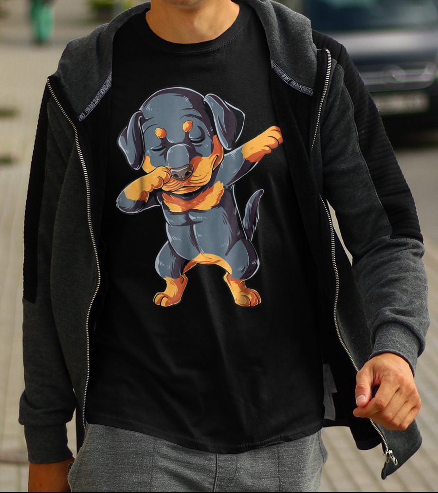 Rottweiler Dab Dance Puppy Kids Boys Lovers 13 T-Shirt