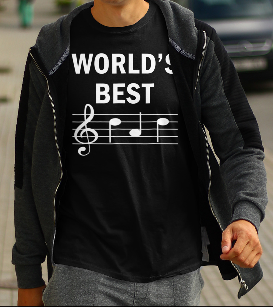 World's Best Dad Ever Treble Clef Musician T-Shirt