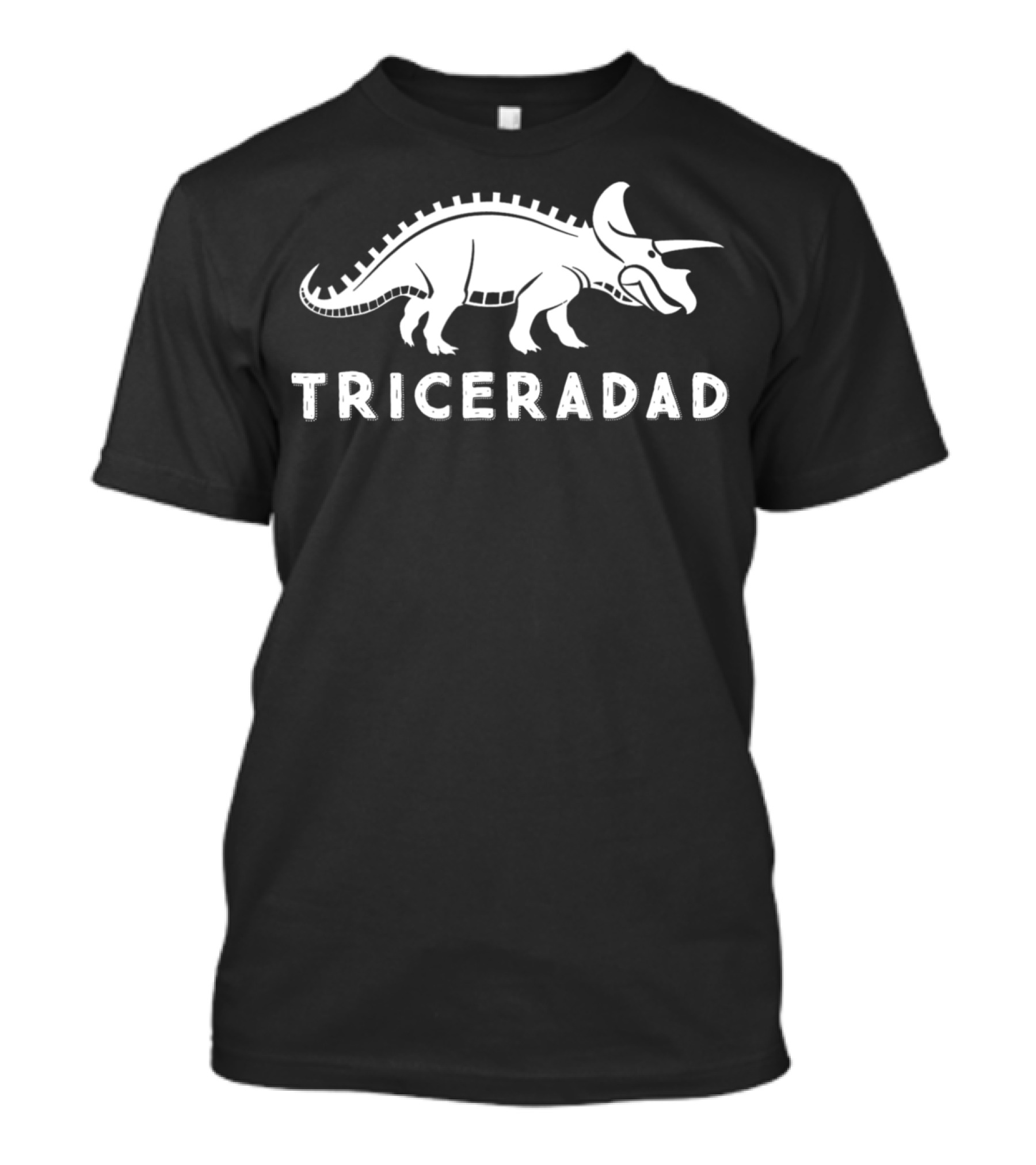 Triceradad Mens Dad Triceratops Funny Dinosaur T-Shirt