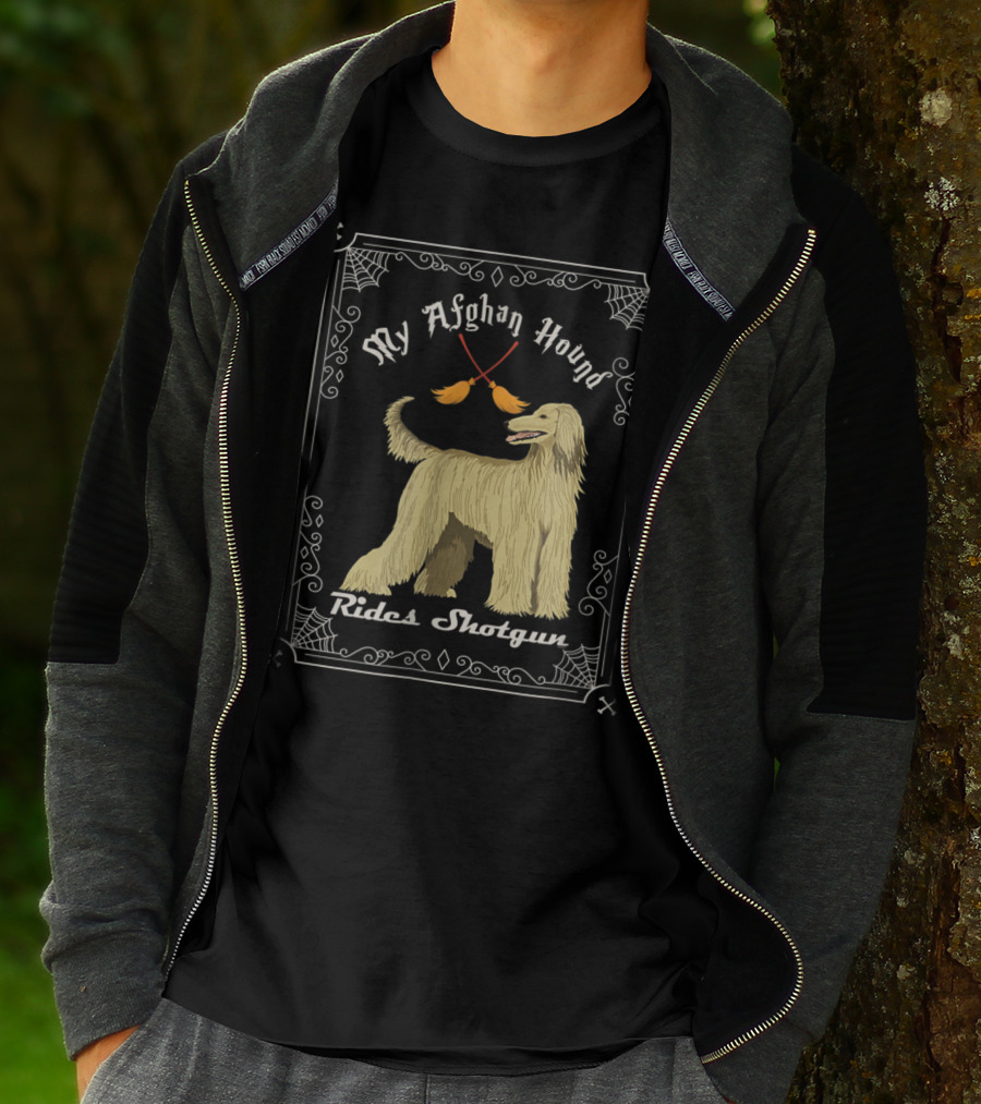 My Afghan Hound Rides Shotgun T-Shirt