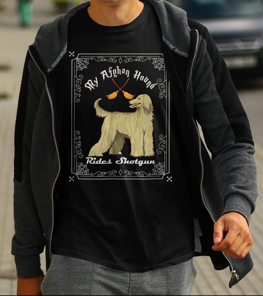 My Afghan Hound Rides Shotgun T-Shirt