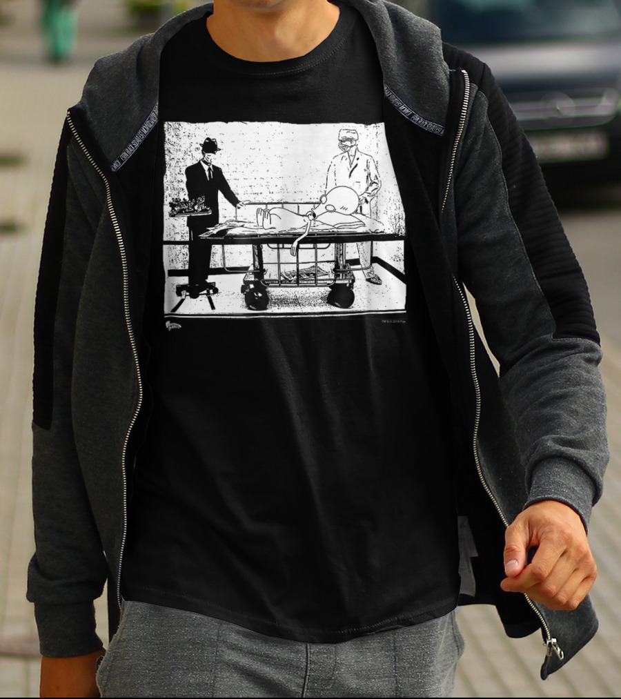 American Dad Autopsy55 Surreal Cartoon Forensic Examination Scene T-Shirt