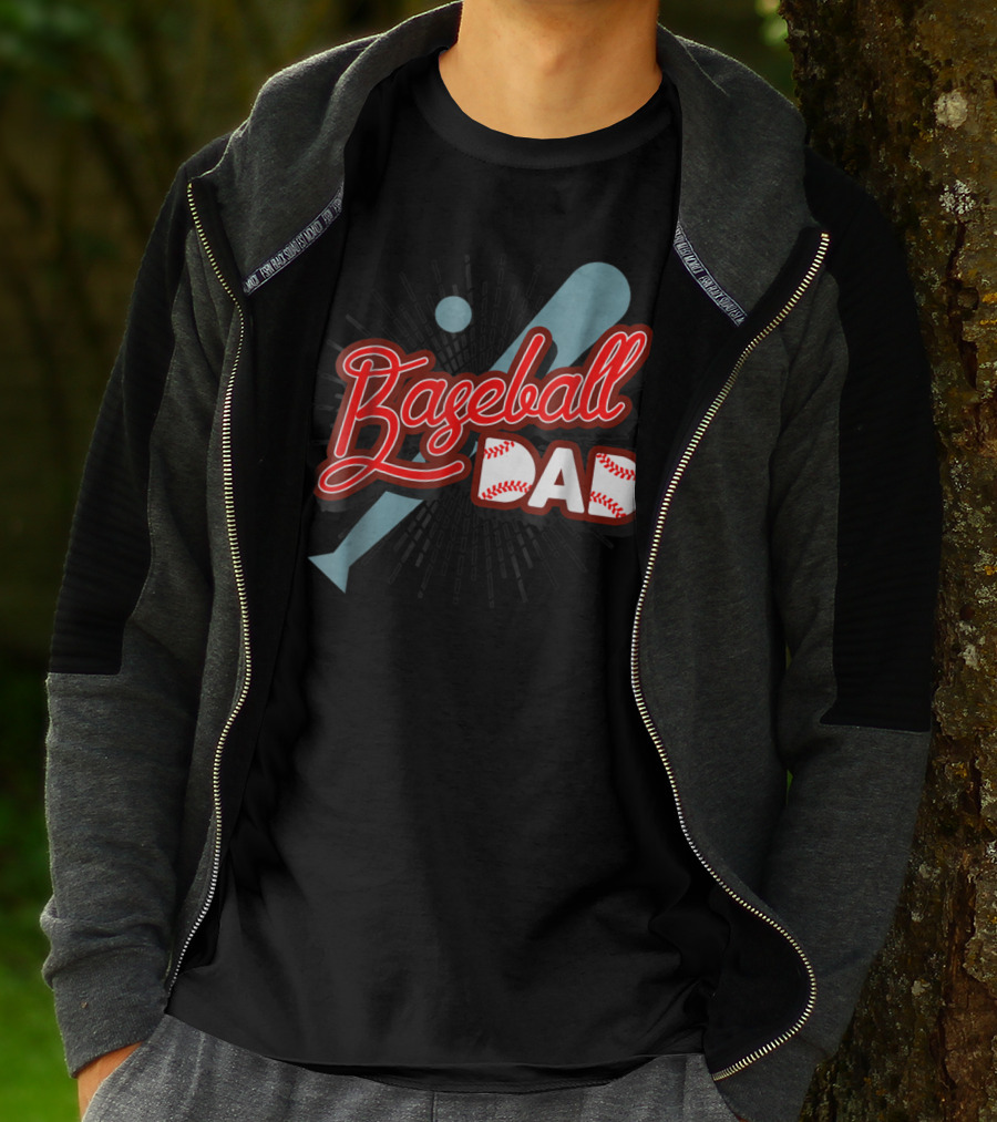 Baseball Dad Cute Dad Sport Bat And Ball T-Shirt