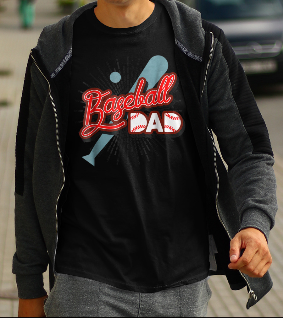 Baseball Dad Cute Dad Sport Bat And Ball T-Shirt