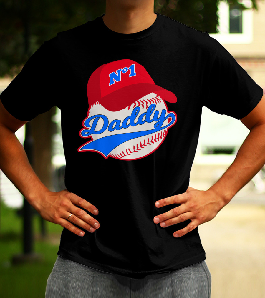 No 1 Daddy Baseball Cap T-Shirt