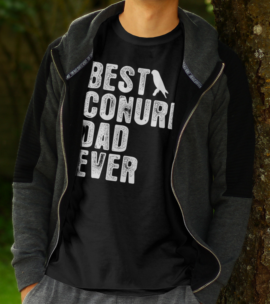 Best Conure Dad Ever Parrot T-Shirt