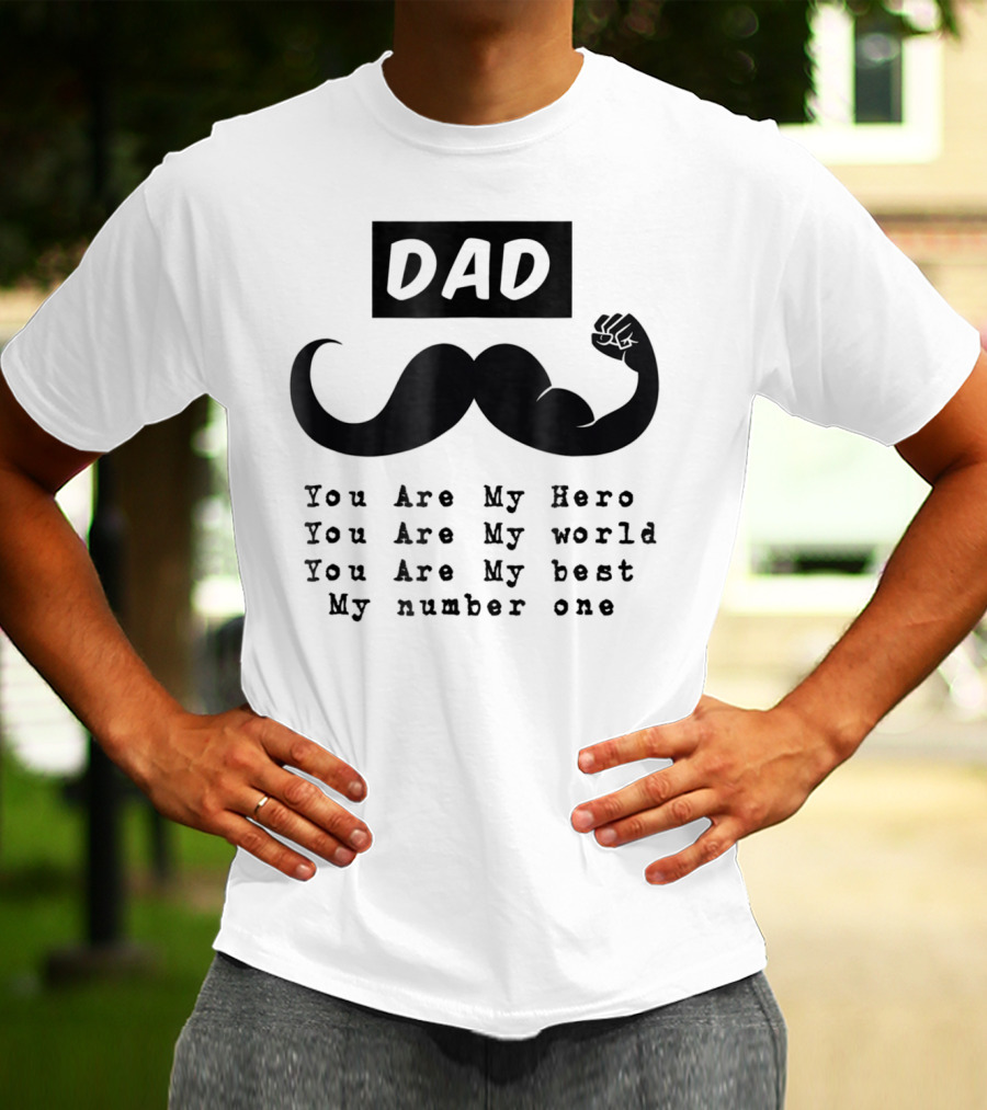 DAD You Are My Hero You Are My World You Are My Best My Number One T-Shirt