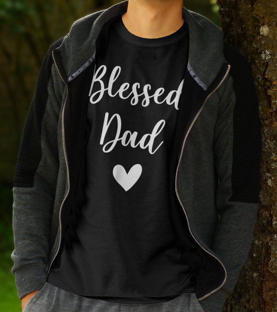 Blessed Dad Heart T-Shirt