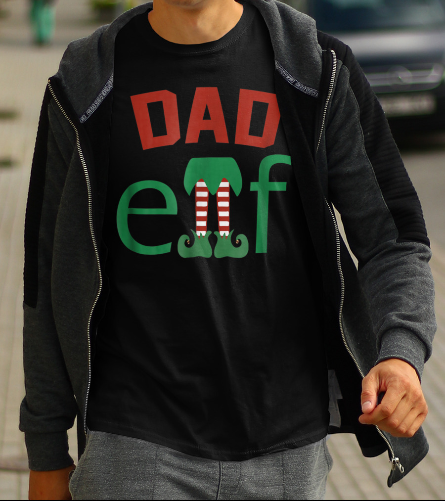 Dad Elf Christmas Family Matching Holiday T-Shirt