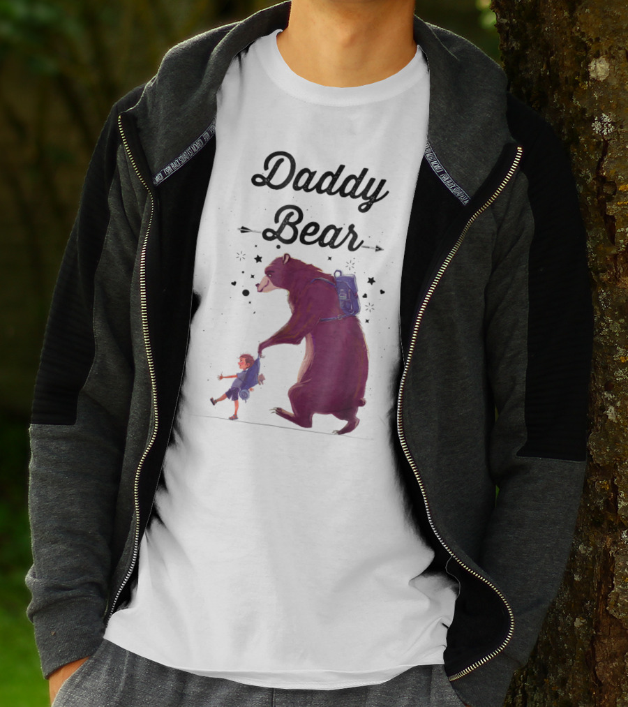 Daddy Bear Camping Papa Mens Dad Father T-Shirt