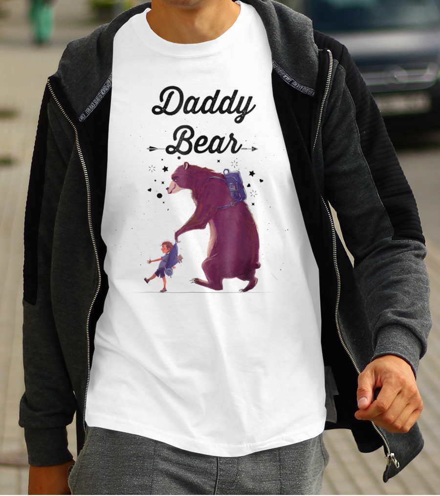 Daddy Bear Camping Papa Mens Dad Father T-Shirt