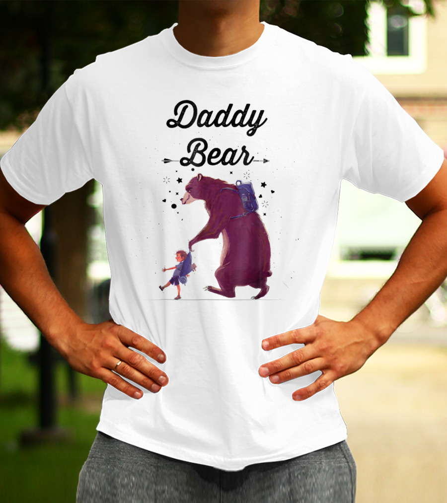 Daddy Bear Camping Papa Mens Dad Father T-Shirt