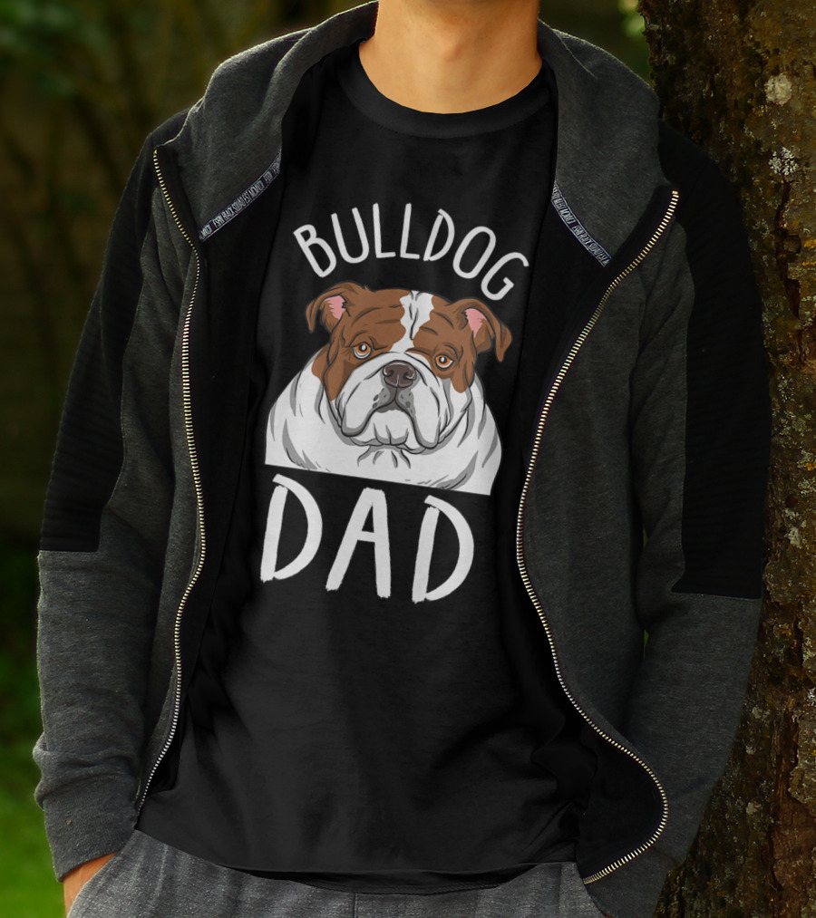Bulldog Dad Mens Bulldog T-Shirt