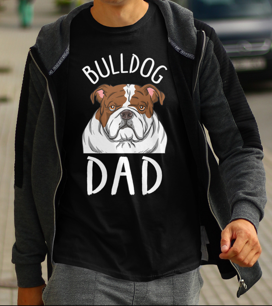 Bulldog Dad Mens Bulldog T-Shirt