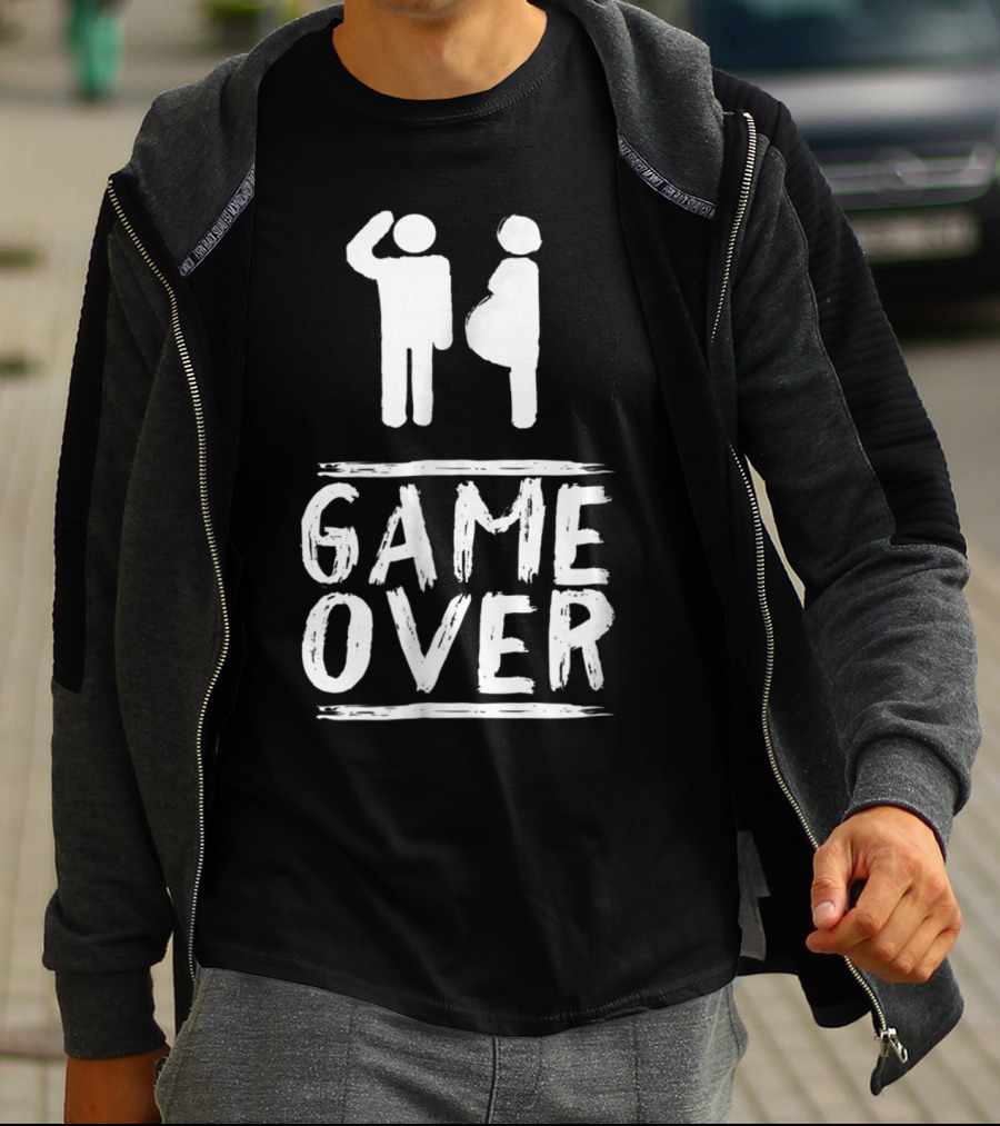 Game Over Cute Pregnancy New Babies New Dad Expecting Parent T-Shirt