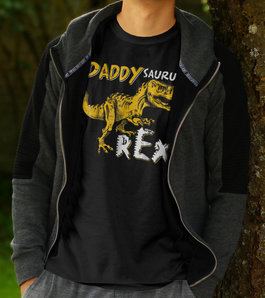 Daddysaurus Rex Dinosaur Daddy Saurus T-Rex T-Shirt