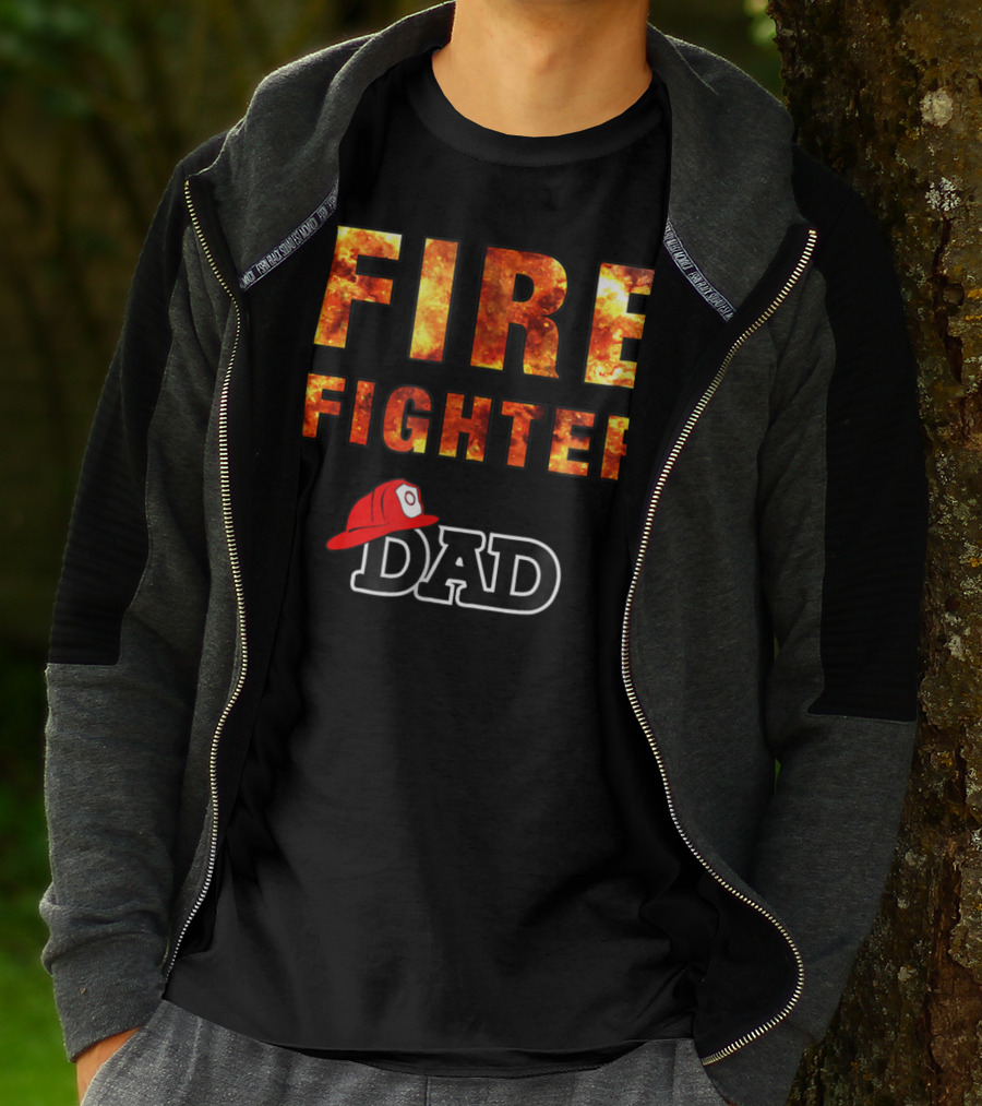Fire Fighter Dad Awesome Firefighting Dk56 T-Shirt
