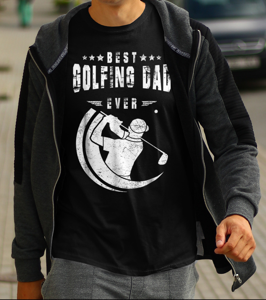 Best Golfing Dad Ever Golf Swing T-Shirt