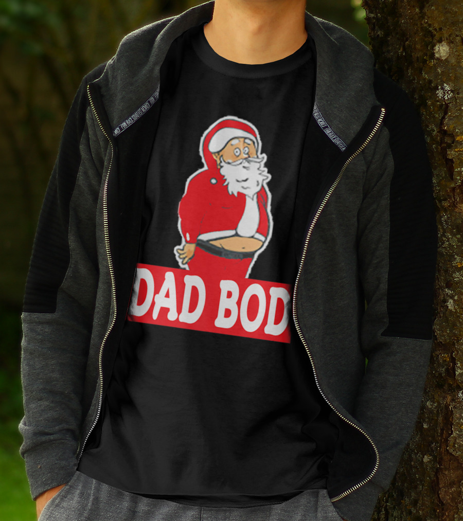 Dad Bod Funny Christmas Santa Belly UglyParty45 T-Shirt