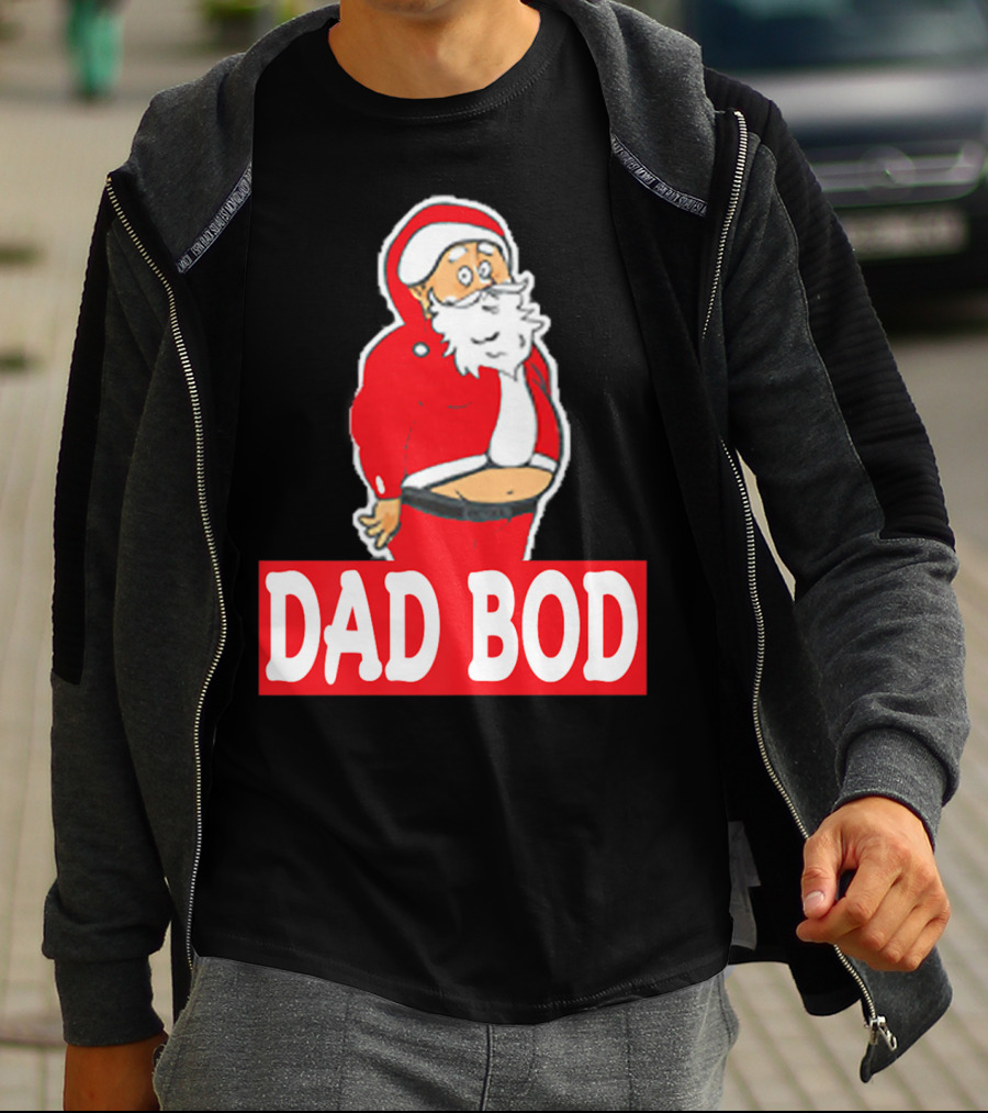 Dad Bod Funny Christmas Santa Belly UglyParty45 T-Shirt