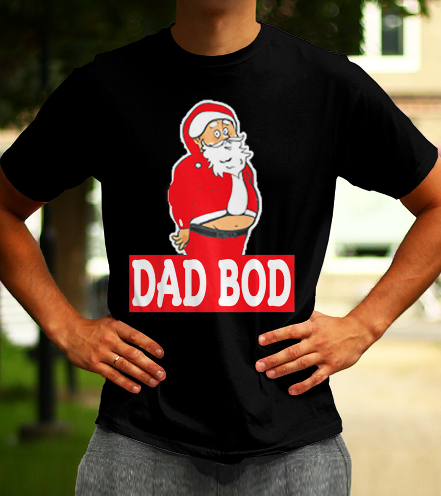 Dad Bod Funny Christmas Santa Belly UglyParty45 T-Shirt