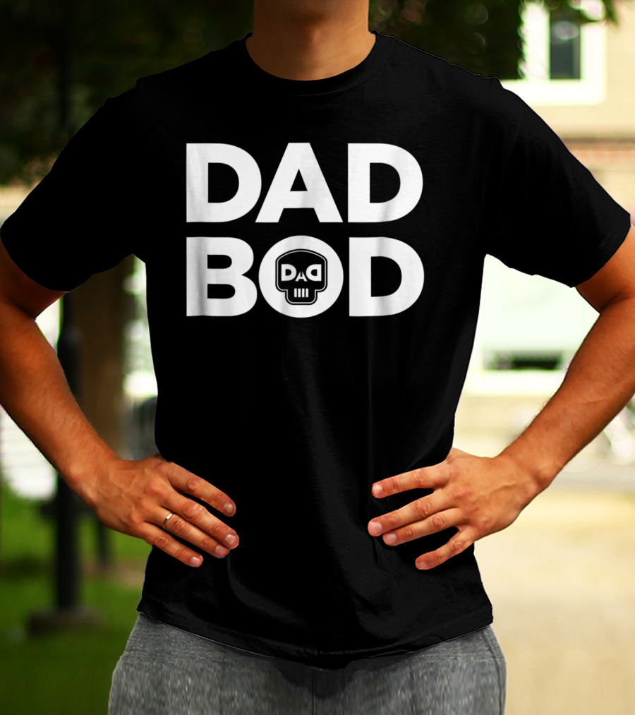 DAD BOD Skull Logo White Rap Merch47 T-Shirt