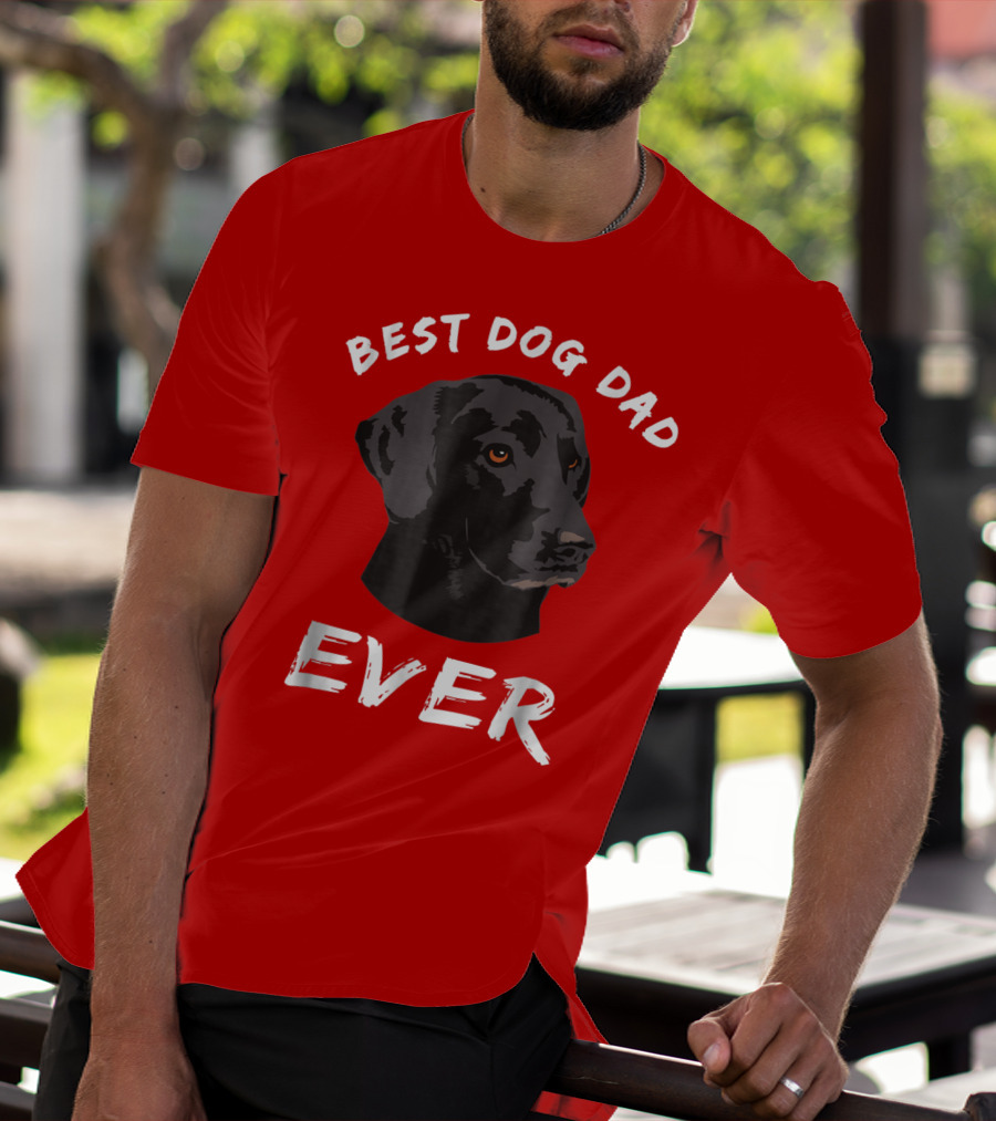 Best Dog Dad Ever Black Lab Retriever T-Shirt
