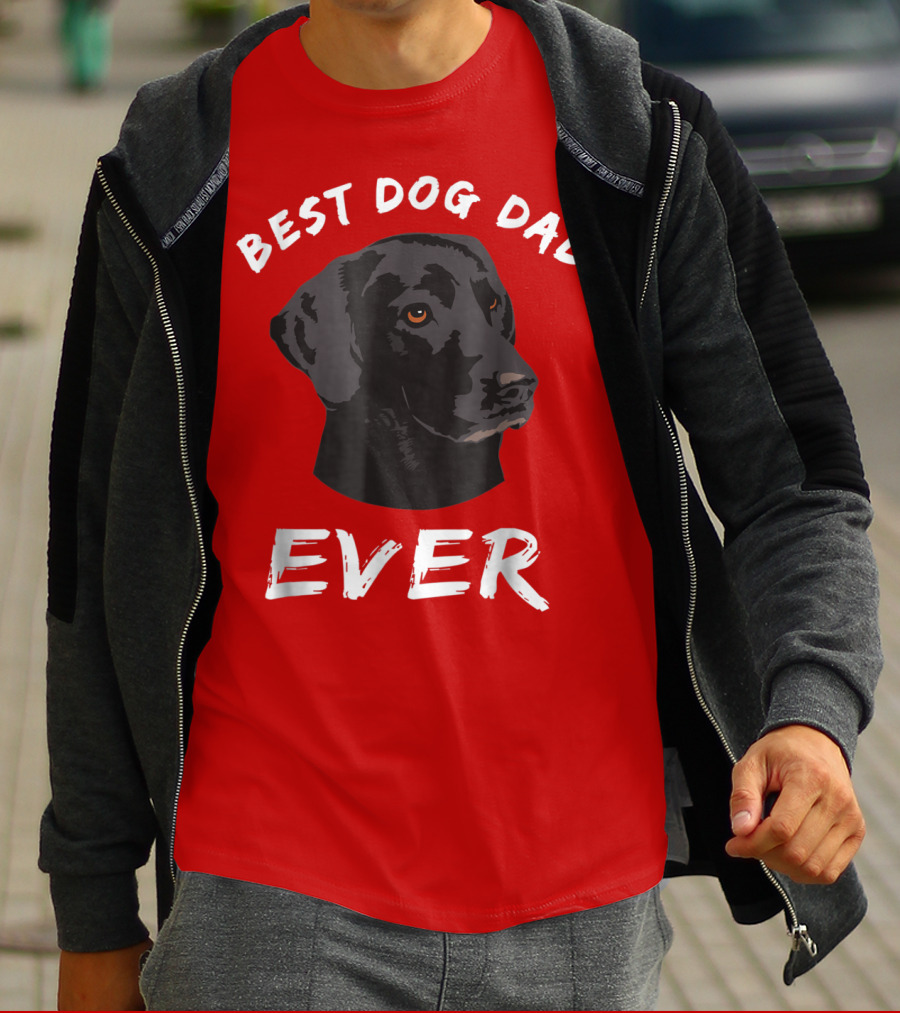 Best Dog Dad Ever Black Lab Retriever T-Shirt
