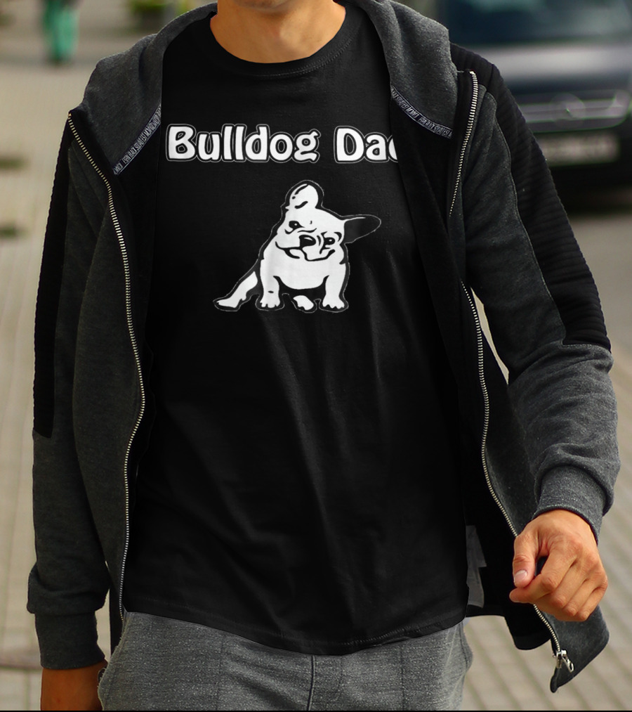Bulldog Dad Proud Owner Adorable Canine Companion T-Shirt