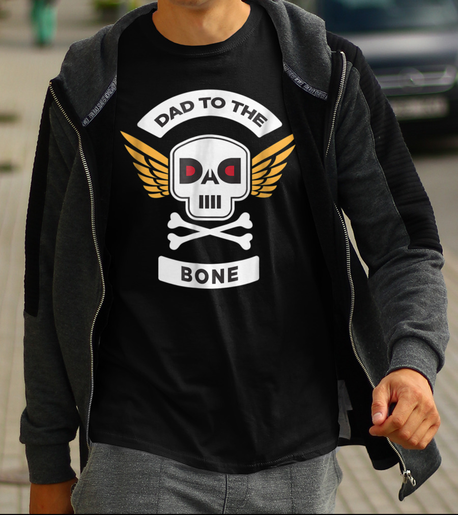 DAD To The Bone Skull Wings Sioux City Rap Merch15 T-Shirt
