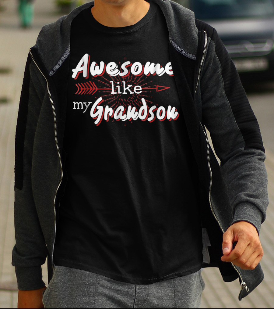 Awesome Like My Grandson Red Arrow Highlights T-Shirt