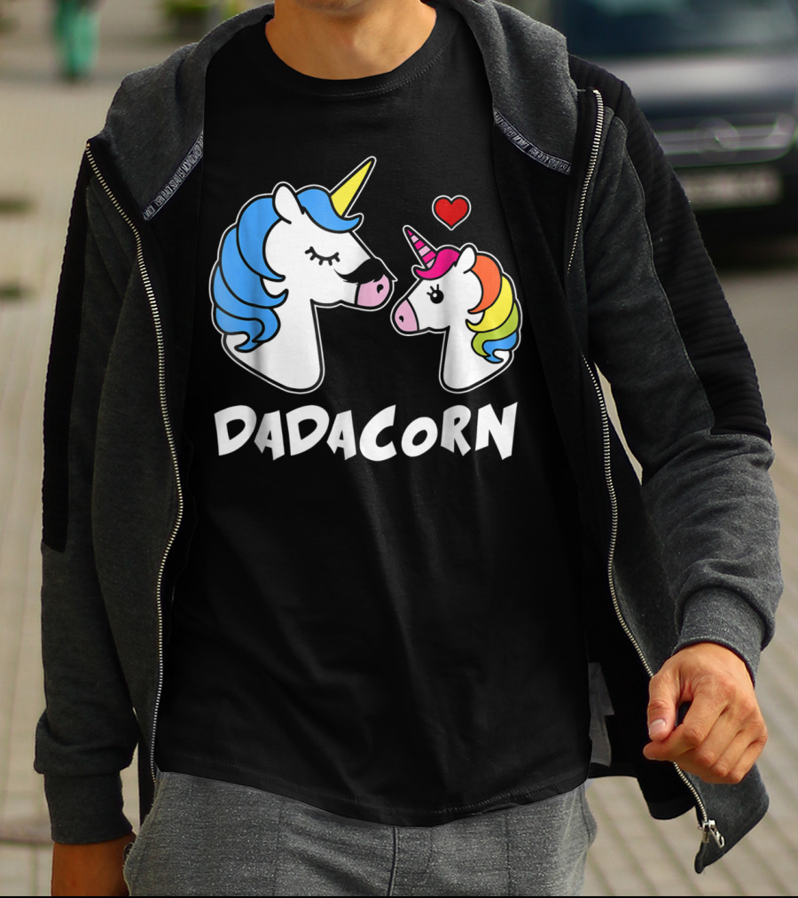 DADACORN Unicorn Dad And Daughter Love 33 T-Shirt