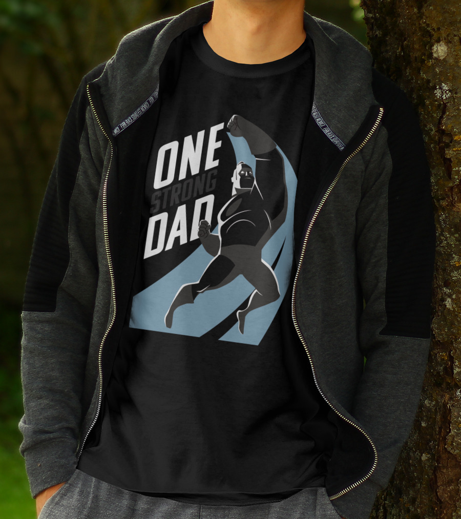 Disney Pixar Incredibles 2 One Strong Dad Iconic Heroic Pose T-Shirt