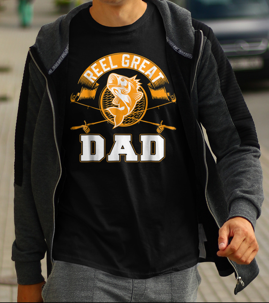 Reel Great Dad Father's Day Fishing Humor Family T-Shirt