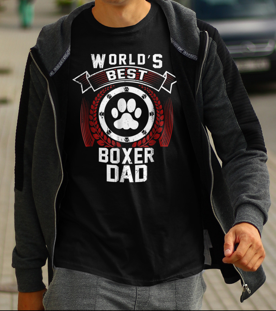 World's Best Boxer Dad Funny Dog Father Puppy Daddy59 T-Shirt