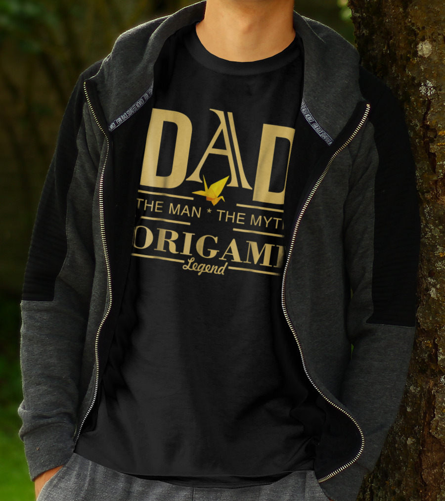 DAD The Man The Myth Origami Legend T-Shirt