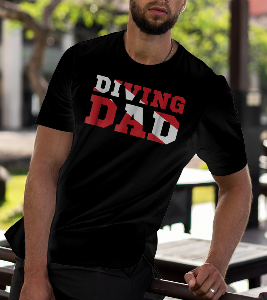 Diving Dad Scuba Flag T-Shirt
