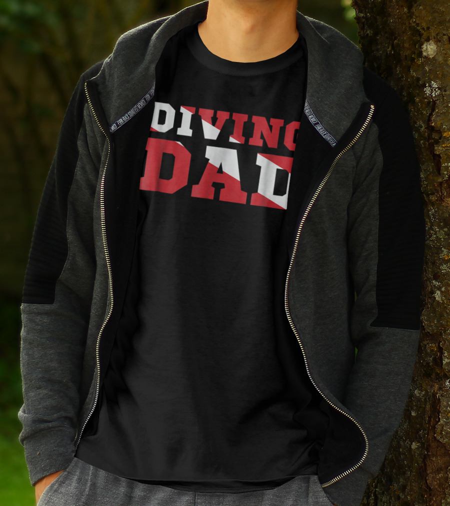 Diving Dad Scuba Flag T-Shirt