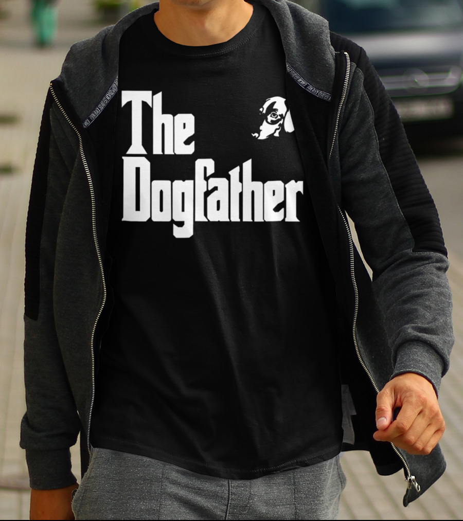 Dachshund Dad The Dogfather Birthday Gift T-Shirt