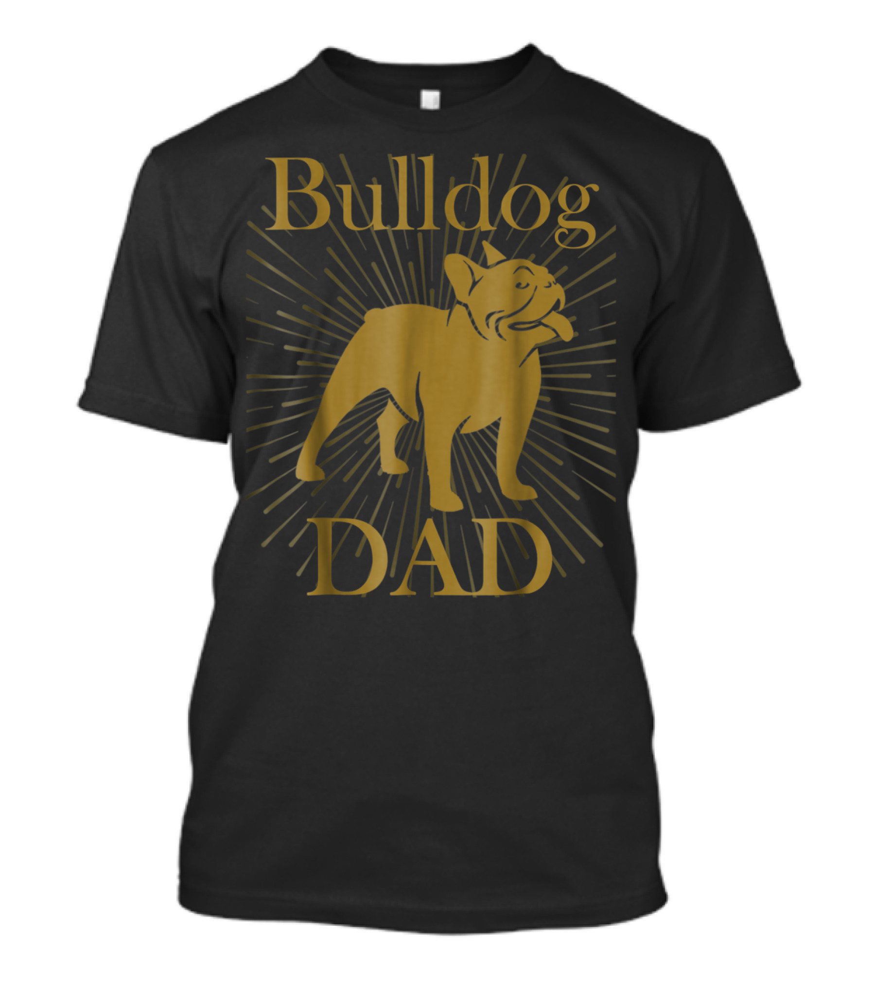 Bulldog Dad With Radiant Dog58 T-Shirt