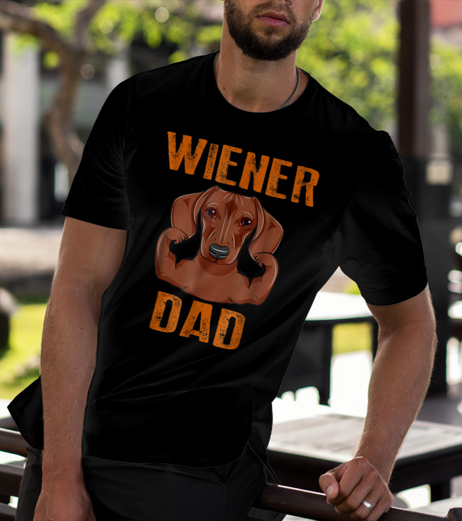 WIENER DAD Dachshund Muscle T-Shirt