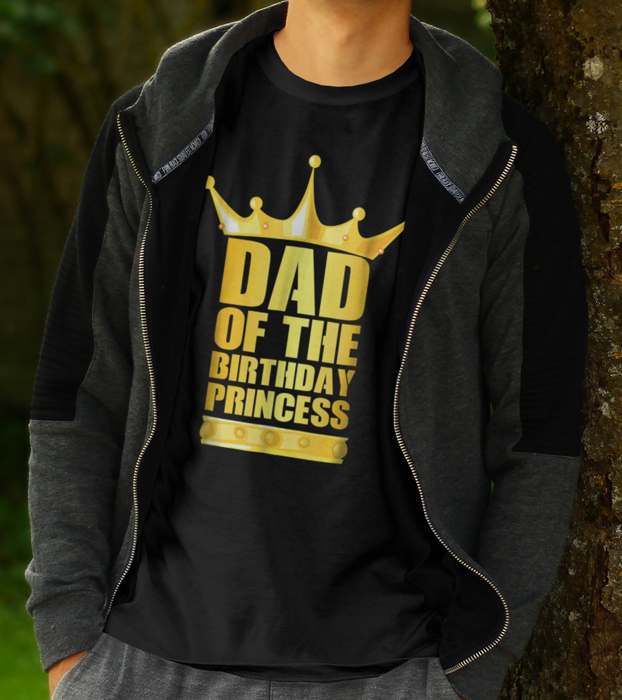 Dad Of The Birthday Princess Crown T-Shirt