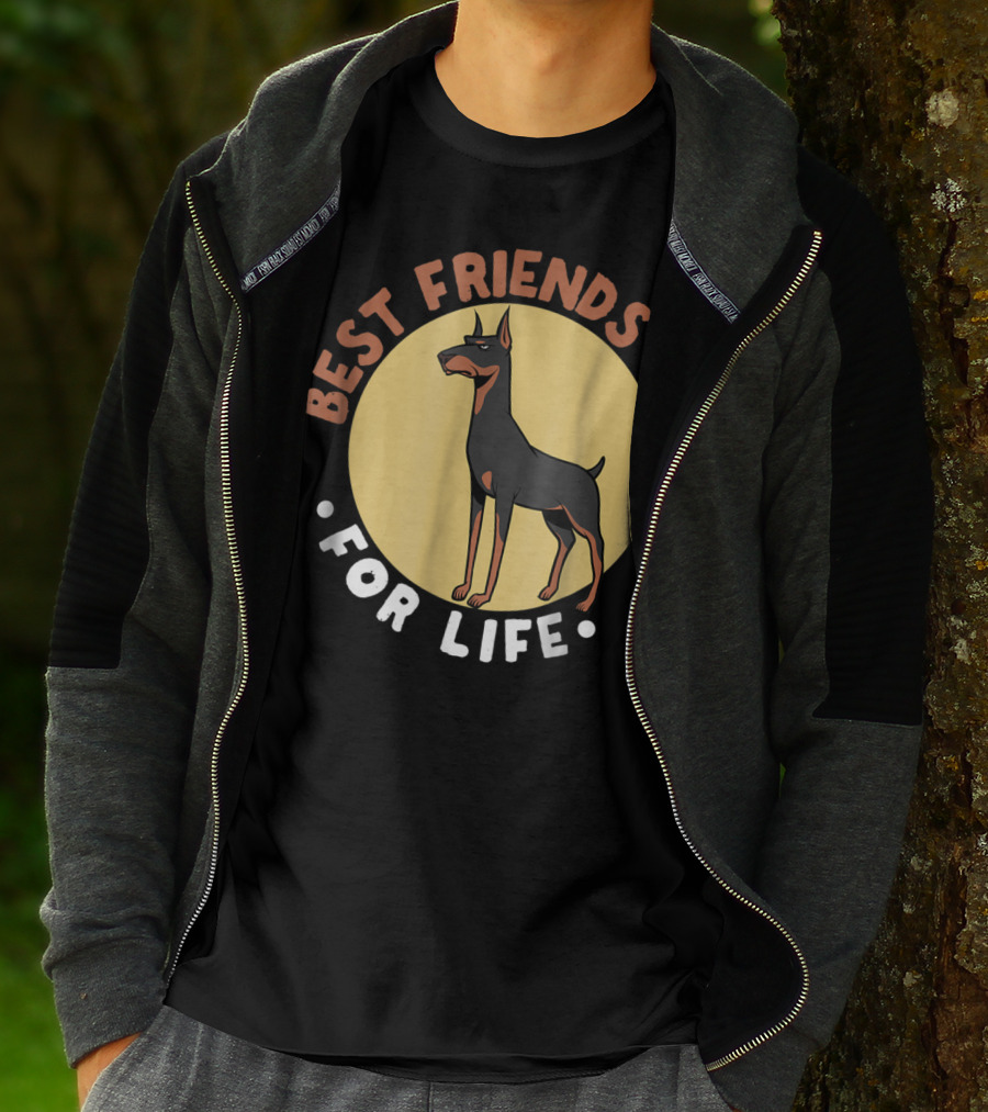 Best Friends For Life Doberman Dad Funny Pinscher 52 T-Shirt