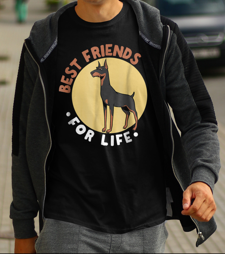 Best Friends For Life Doberman Dad Funny Pinscher 52 T-Shirt